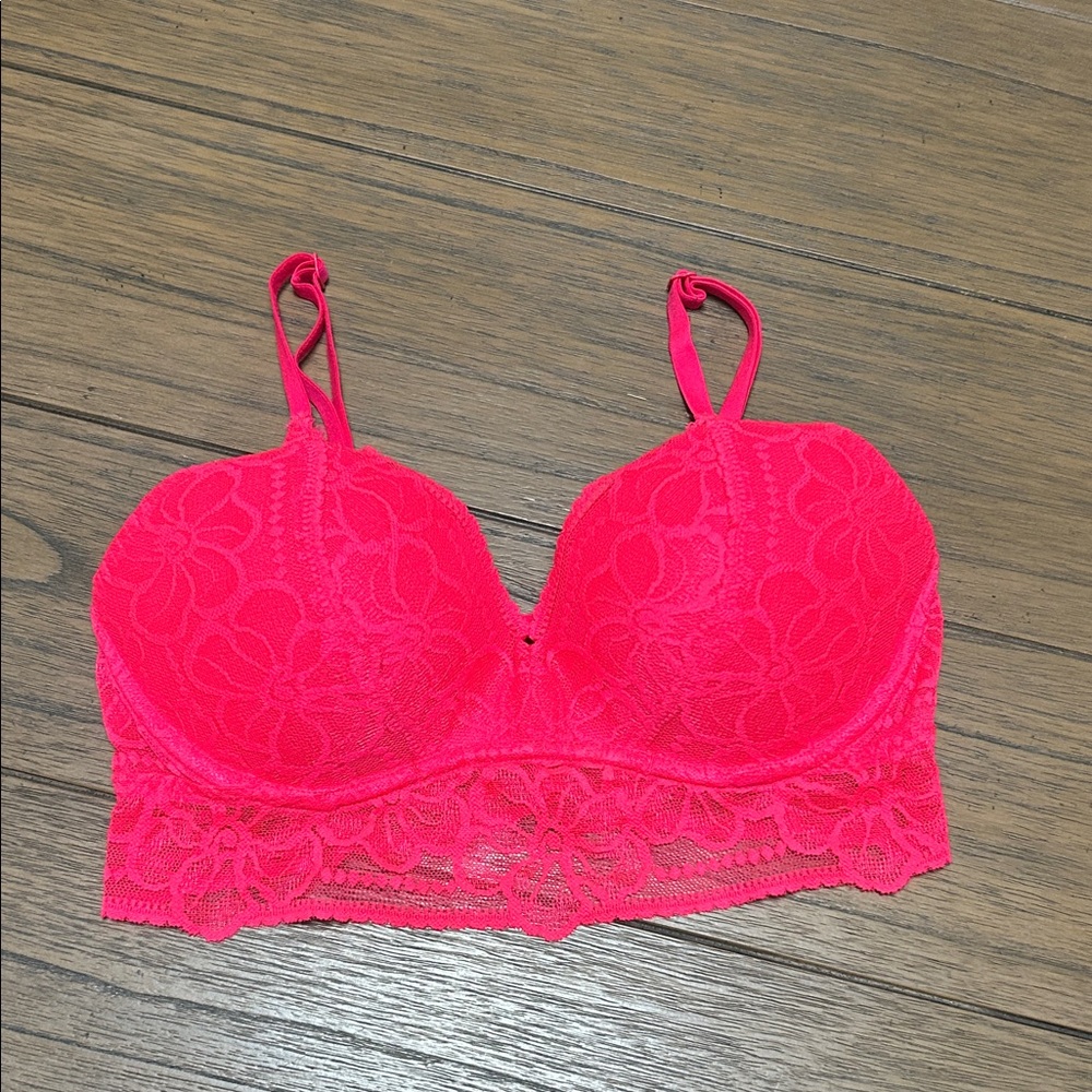 VS PINK Lace Bralette in Vibrant Pink